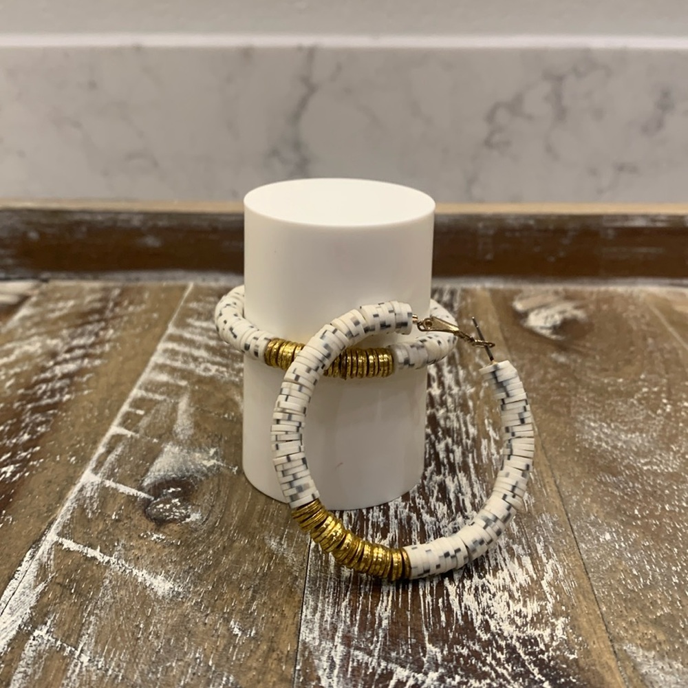 Brand new huge gold hoop earrings
